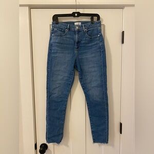 Loft Curvy Straight Blue Denim Jeans